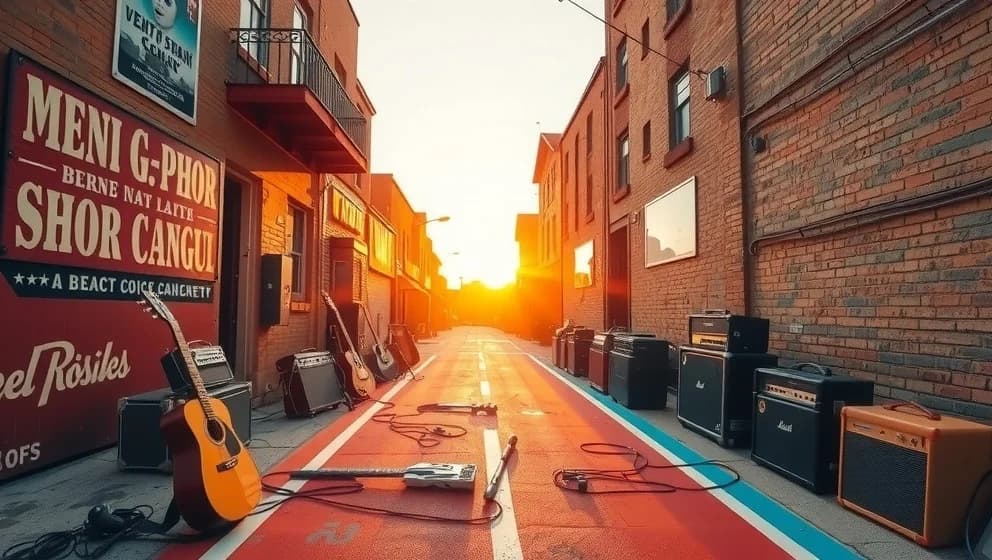 Björns band spelar på röda och blå gator